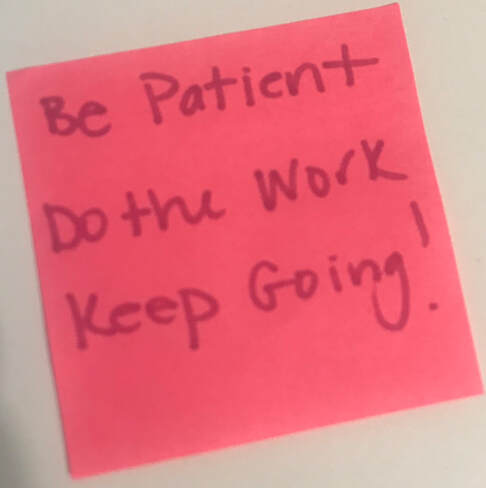 Be Patient, Do the Work, Keep Going